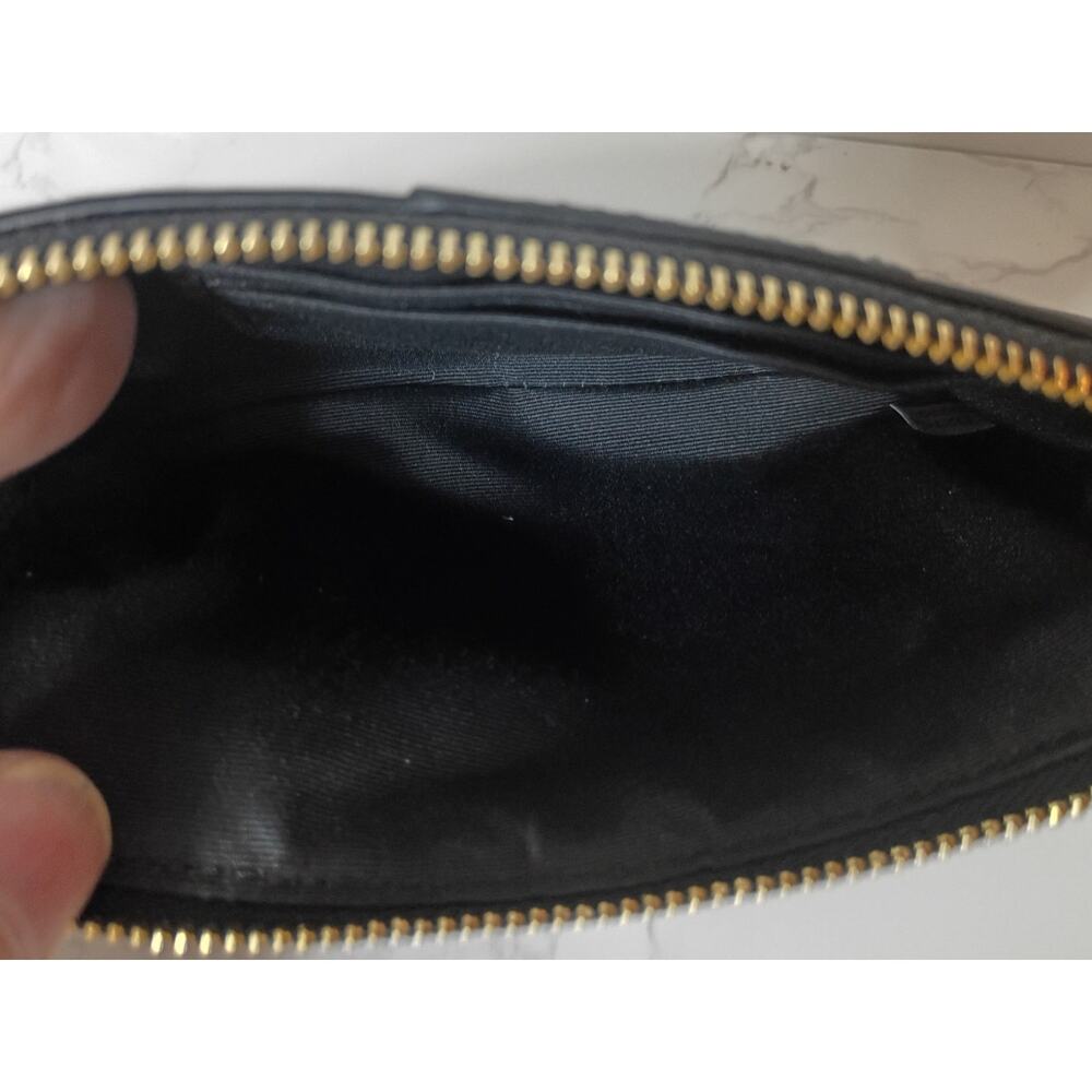 COACH Brown Monogram & Black Leather Trim Wristlet - EUC - Picture 2 of 3